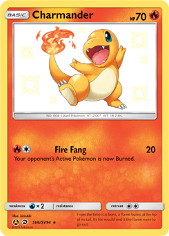 Charmander Hidden Fates Shiny Vault card