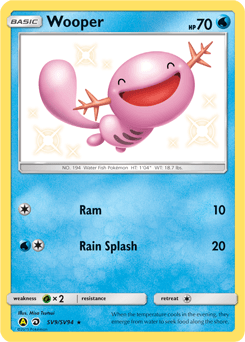 Wooper Hidden Fates Shiny Vault card