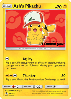 Ash's Pikachu SM Black Star Promos card