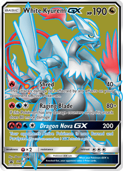 White Kyurem-GX SM Black Star Promos card