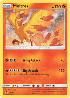 2017 SM Black Star Promos Moltres #SM143