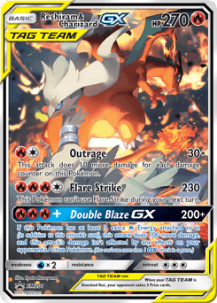 Reshiram & Charizard-GX SM Black Star Promos card