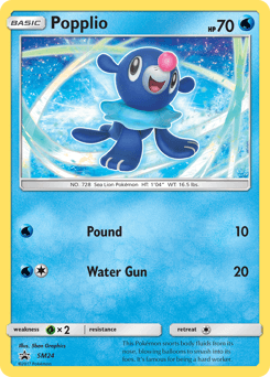Popplio SM Black Star Promos card