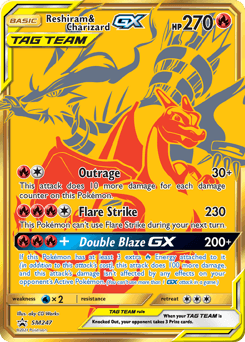 Reshiram & Charizard-GX SM Black Star Promos card