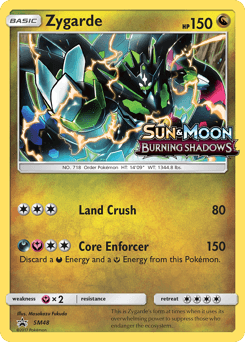 Zygarde SM Black Star Promos card