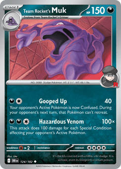 2025 Destined Rivals Team Rocket's Muk #124