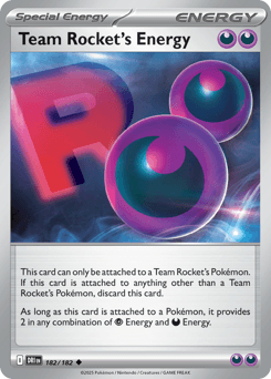 2025 Destined Rivals Team Rocket's Energy #182