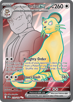 2025 Destined Rivals Team Rocket's Persian ex #219