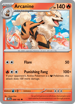 2025 Destined Rivals Arcanine #28