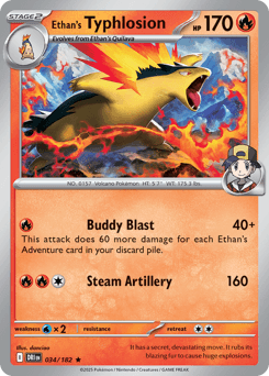 2025 Destined Rivals Ethan's Typhlosion #34