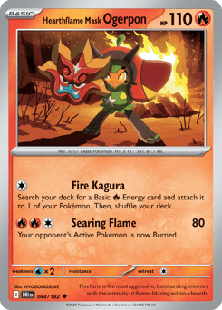 2025 Destined Rivals Hearthflame Mask Ogerpon #44