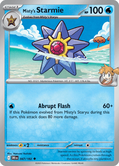 2025 Destined Rivals Misty's Starmie #47