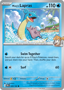 2025 Destined Rivals Misty's Lapras #50