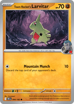 2025 Destined Rivals Team Rocket's Larvitar #94