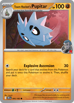2025 Destined Rivals Team Rocket's Pupitar #95