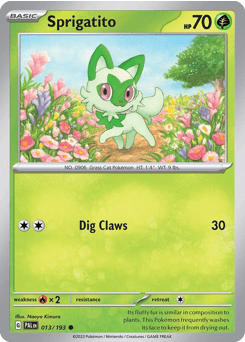 Sprigatito Paldea Evolved card