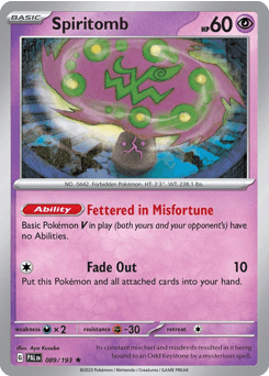2023 Paldea Evolved Spiritomb #89