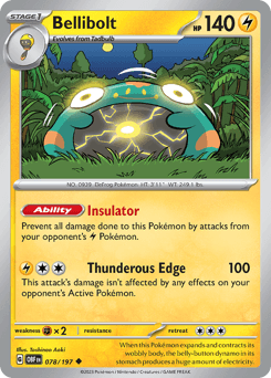 Bellibolt Obsidian Flames card
