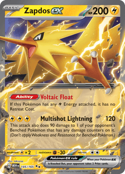 Zapdos ex 151 card
