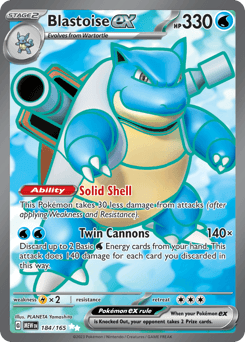 Blastoise ex 151 card