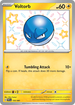 Voltorb Paldean Fates card