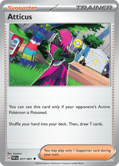 Atticus Paldean Fates card