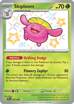 Skiploom Paldean Fates card