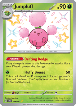 Jumpluff Paldean Fates card