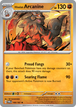 Hisuian Arcanine Twilight Masquerade card