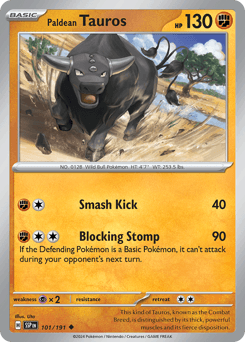 Paldean Tauros Surging Sparks card