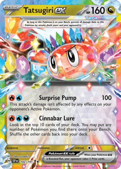 2024 Surging Sparks Tatsugiri ex #142