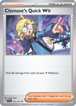 Clemont's Quick Wit Surging Sparks card