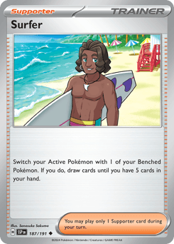 Surfer Surging Sparks card