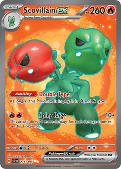 Scovillain ex Surging Sparks card