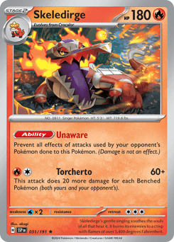 Skeledirge Surging Sparks card