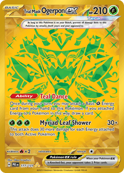 2025 Prismatic Evolutions Teal Mask Ogerpon ex #177