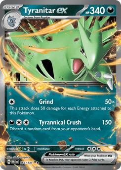 Tyranitar ex Prismatic Evolutions card