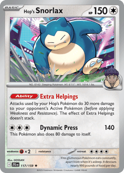 Hop's Snorlax Journey Together card