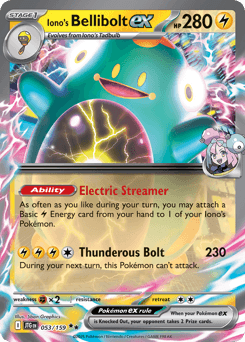 Iono's Bellibolt ex Journey Together card
