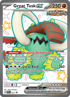 Great Tusk ex Scarlet & Violet Black Star Promos card
