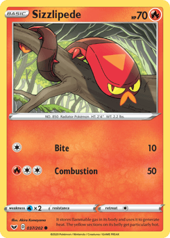 Sizzlipede Sword & Shield card