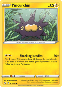 Pincurchin Sword & Shield card