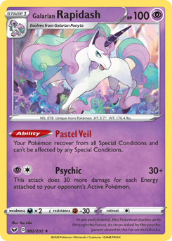 2020 Sword & Shield Galarian Rapidash #82