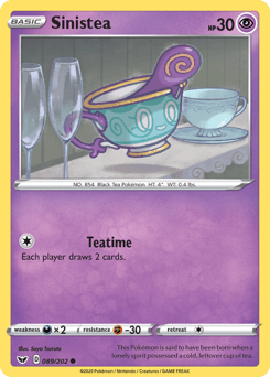 Sinistea Sword & Shield card