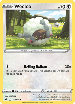 Wooloo Crown Zenith card