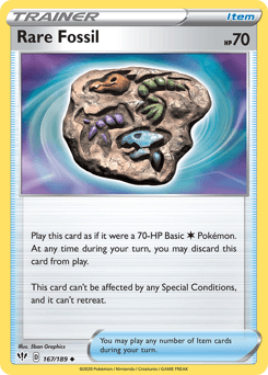 2020 Darkness Ablaze Rare Fossil #167