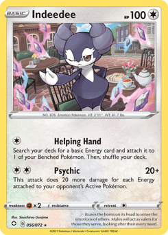 Indeedee Shining Fates card