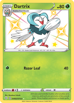 Dartrix Shining Fates Shiny Vault card
