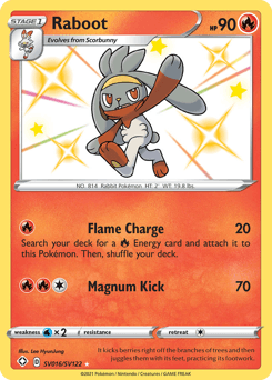Raboot Shining Fates Shiny Vault card