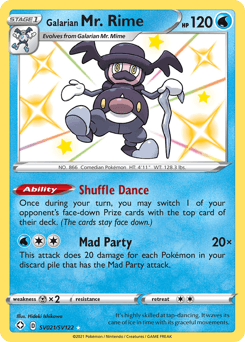 Galarian Mr. Rime Shining Fates Shiny Vault card